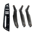 4x Carbon Fiber Inner Door Pull Handle Trim Covers for BMW X5 X6 (2007-2013)