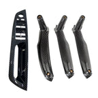 4x Carbon Fiber Inner Door Pull Handle Trim Covers for BMW X5 X6 (2007-2013)