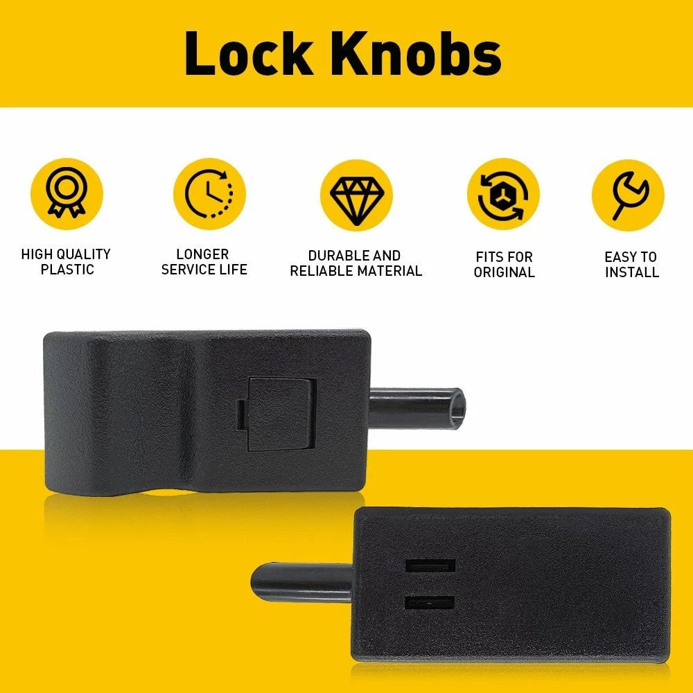 Set of 2 Door Lock Knobs for Chevy GMC Yukon Silverado (2007–2013)