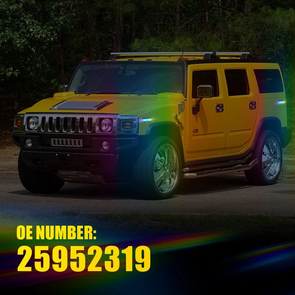 4X RGB LED Bumper Side Marker Lights Smoked Lens for Hummer H2 (2003–2009)