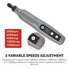 173Pcs Cordless Rotary Tool Kit Adjustable Speed for DIY Drilling Engraving
