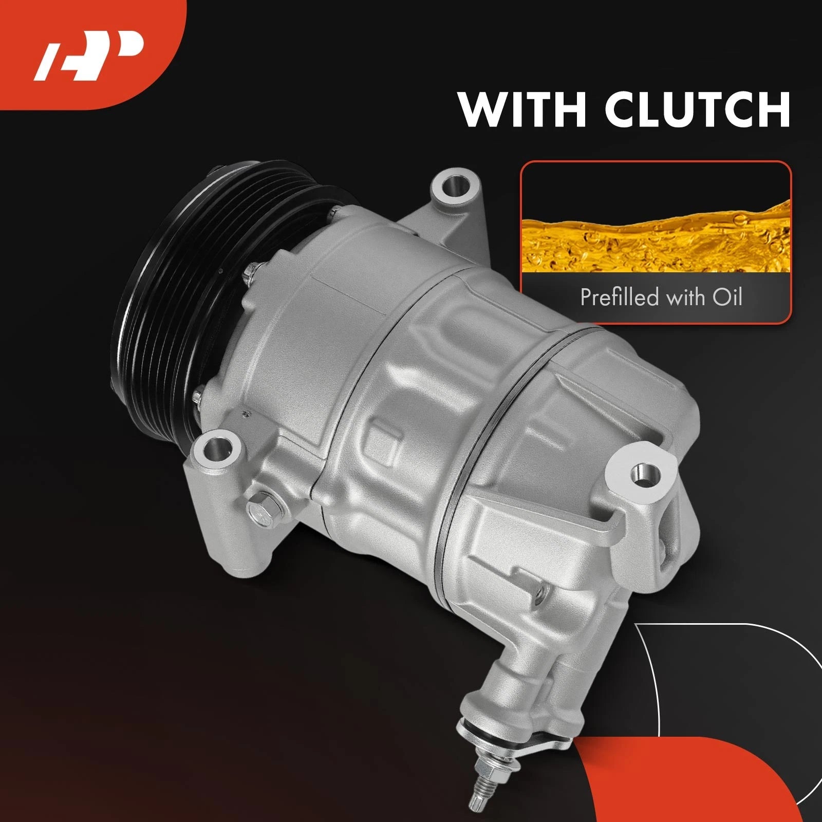 A/C Compressor with 5-Groove Pulley for Chevrolet Equinox (2025)