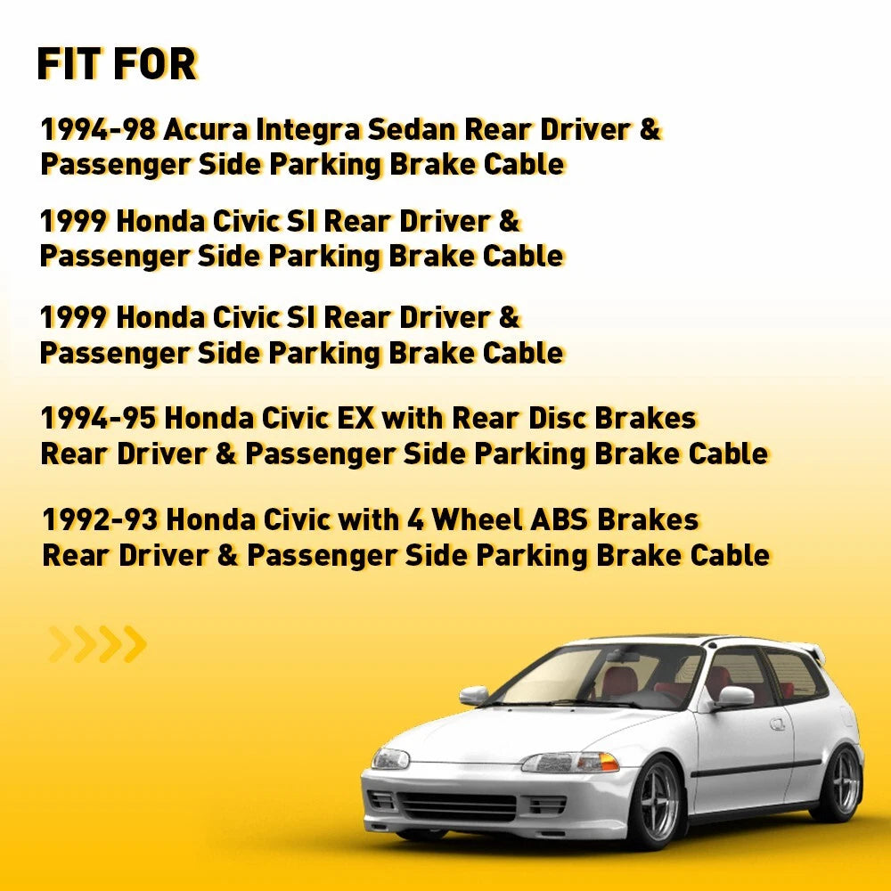 Rear Parking Brake Cable for Acura Integra (1994â1998) & Honda Civic (1992â2000)