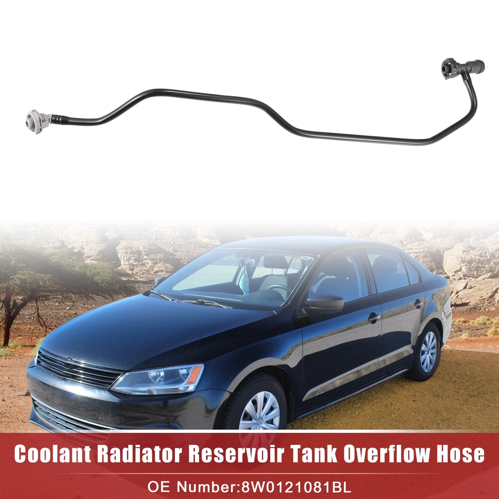 Coolant Radiator Reservoir Hose for Audi A4 B9 (2016–2019)