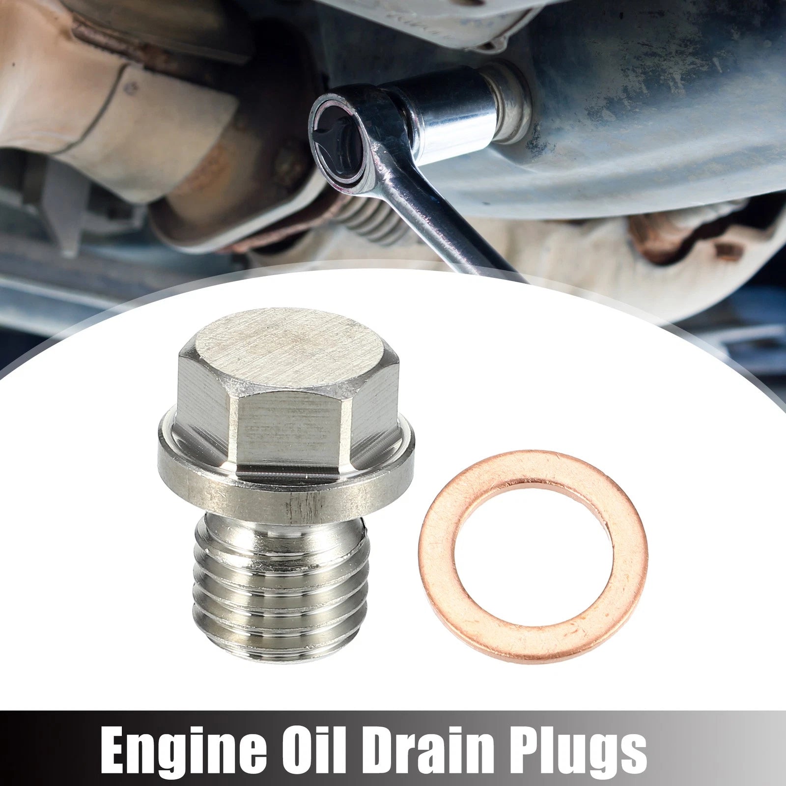 Set of 1 M12x1.5 Engine Oil Drain Plug with Washer 1239970430 for Mercedes-Benz 