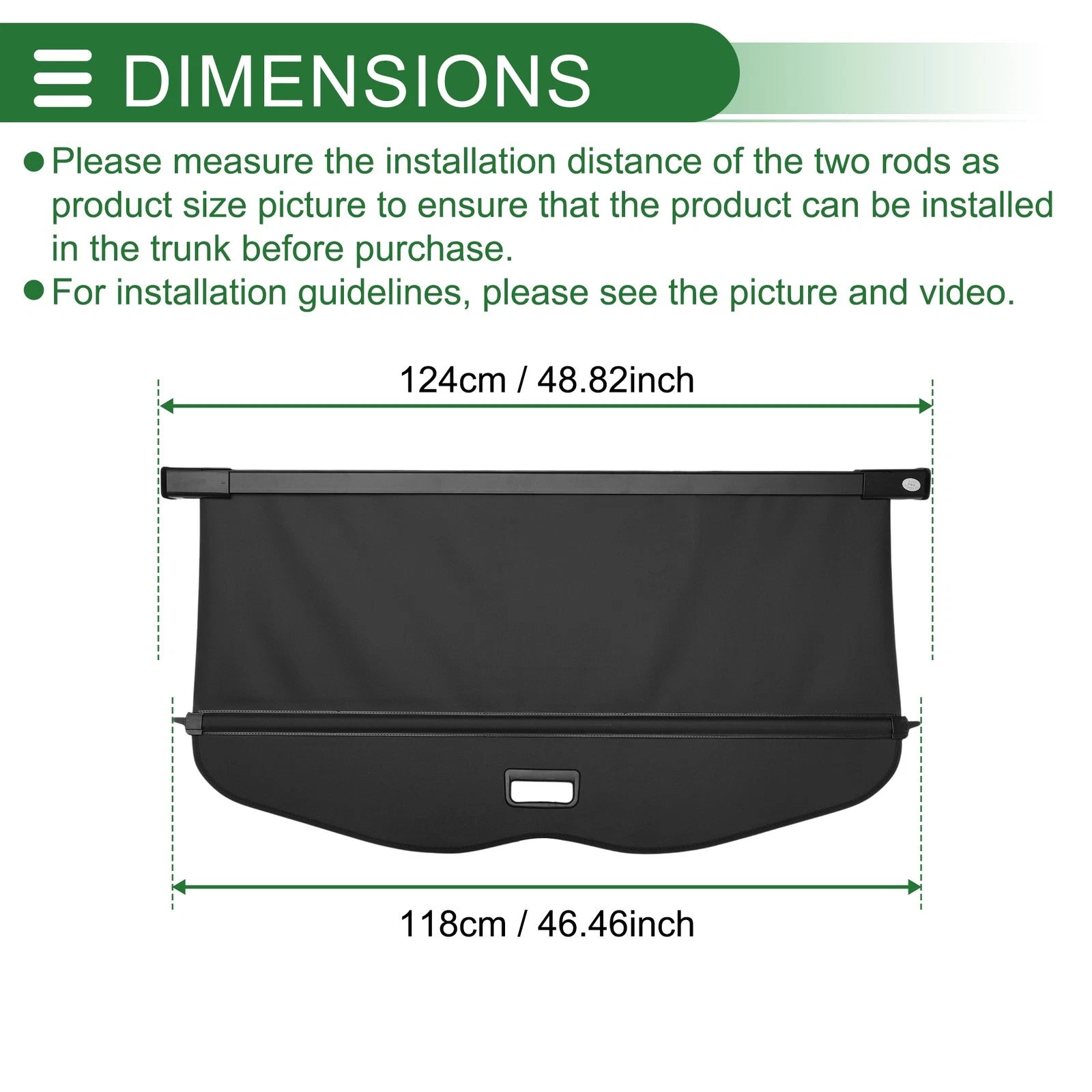 Retractable Cargo Cover for Mercedes-Benz B-Class W246 (2012–2019) Gloss Black