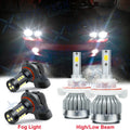 4x LED Headlight High Low & Fog Light for Dodge Durango Challenger Grand Caravan (2011–2020)