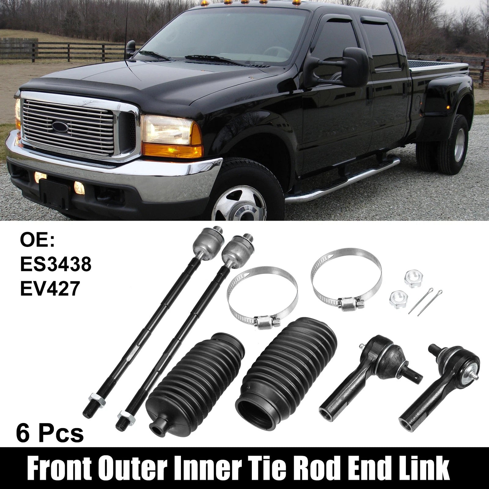 6 Pcs Tie Rod End Link for Nissan Altima 