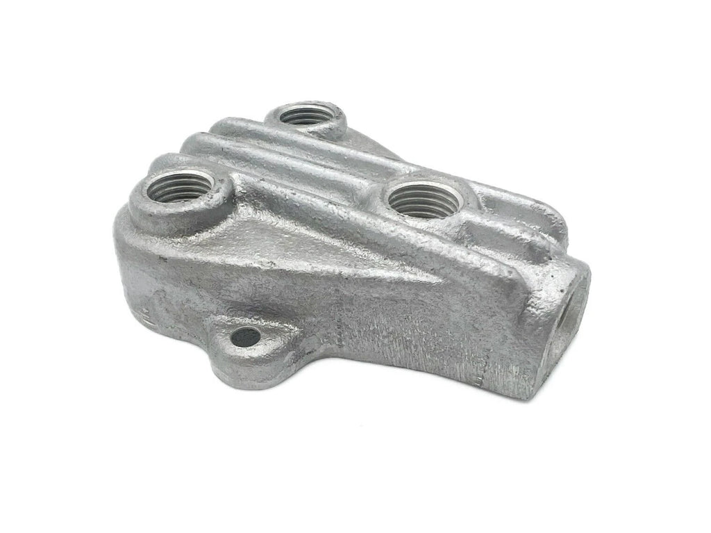 3 Port Unpolished Triangle Finned Fuel Distribution Block for Hot Rods (—)