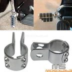 Chrome Engine Guard Clamps for Motorcycle 1 1/8" Crash Bar