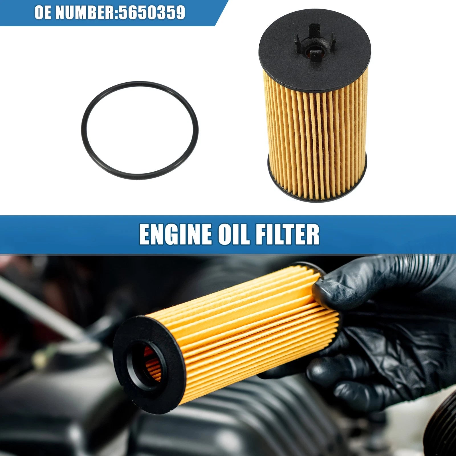 Engine Oil Filter No. 5650359 with O Ring for Chevrolet Aveo (2004–2011)