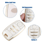 TPU Key Fob Case Cover for Kia Forte (2010–2019) - 4 Button, White