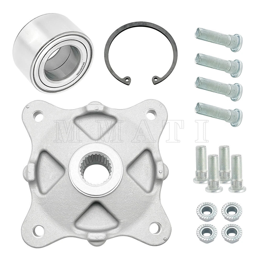 Rear Wheel Hub + Bearing + Studs for Polaris Ranger 425 500 700 650 (2002–2005)