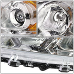Chrome Amber Side Projector Headlight Lamps for Toyota RAV4 (2009–2012)