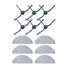 Set of 6 Side Brushes and Mop Cloths for Eufy G50 L60 SES