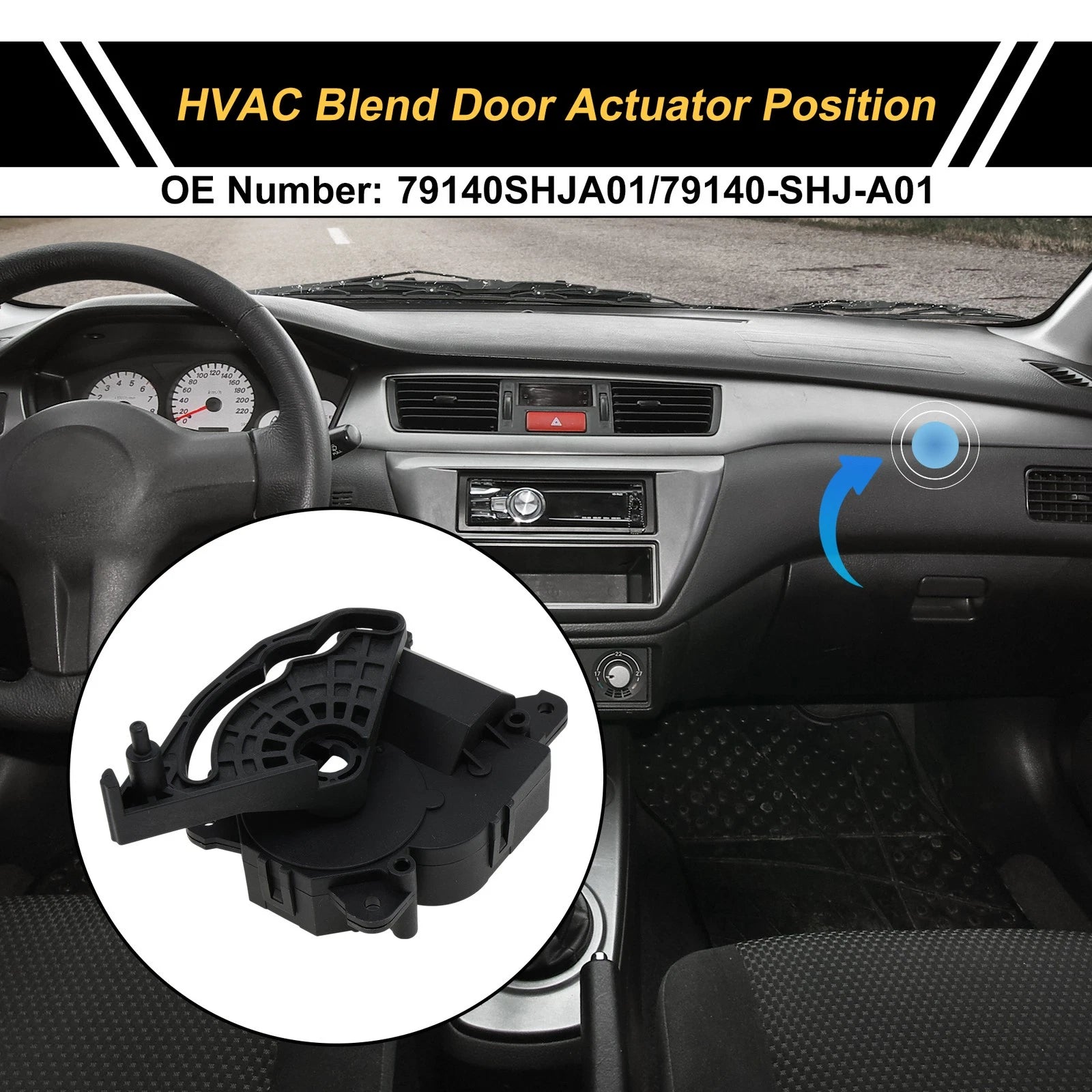 HVAC Heater Blend Door Actuator for Acura MDX (2007–2013) No. 79140SHJA01/79140-SHJ-A01