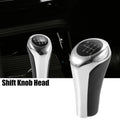 6 Speed Manual Shift Knob for BMW X1 E84 (2009–2015) Faux Leather Black Silver Tone