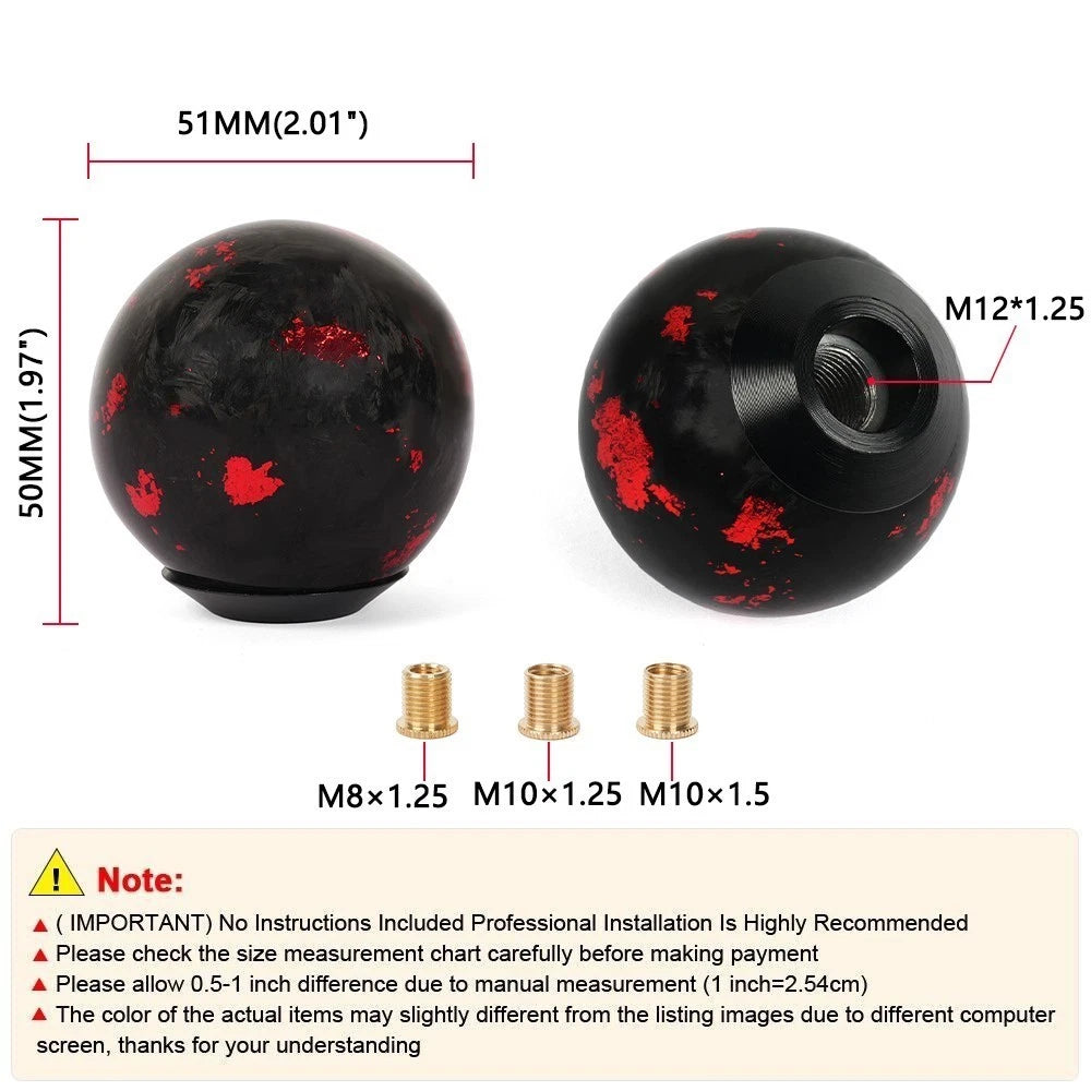 Forged Carbon Fiber Manual Gear Shift Knob for Universal Fit (MT)