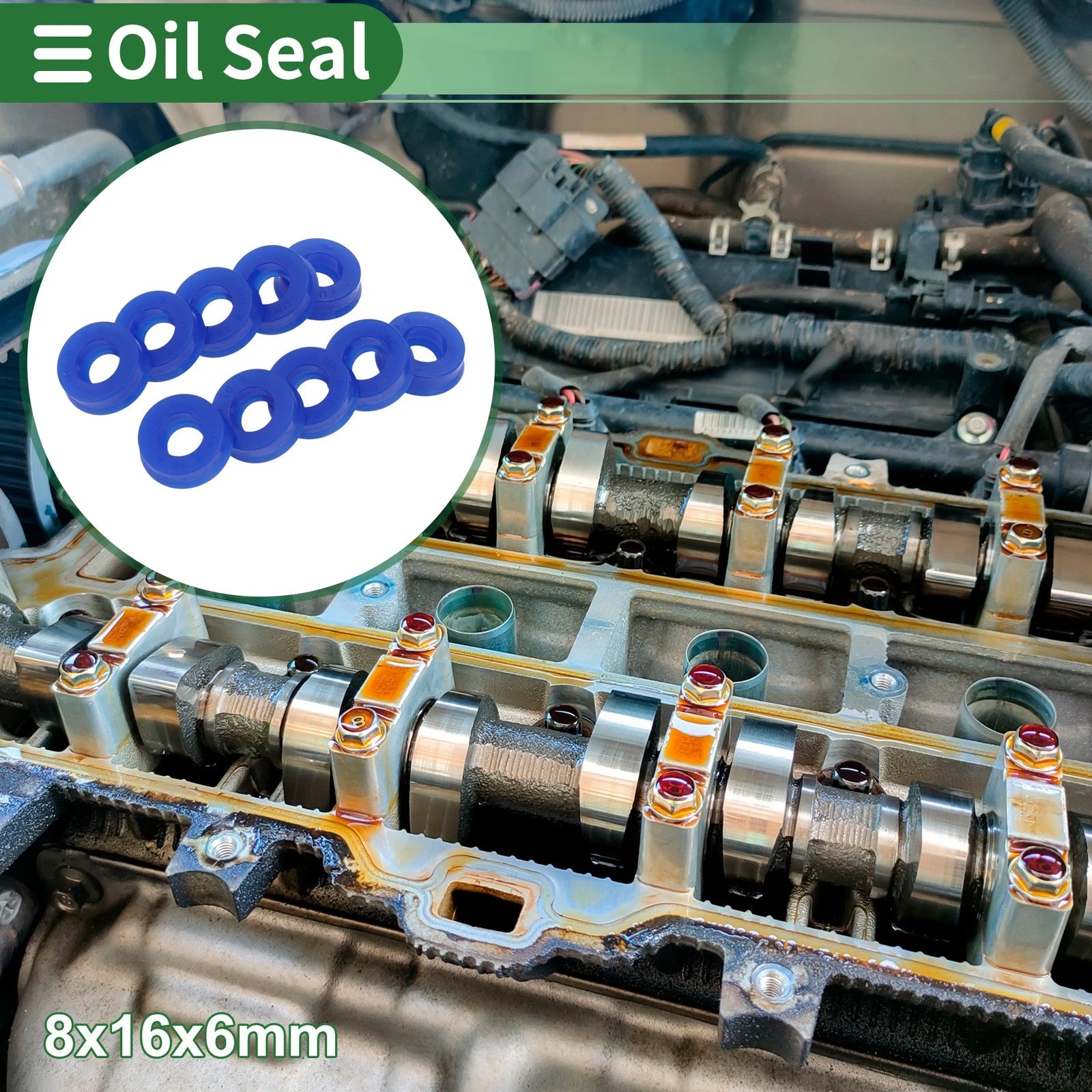10X Oil Seal Rotary Shaft Seal 8x16x6mm for Various Models 