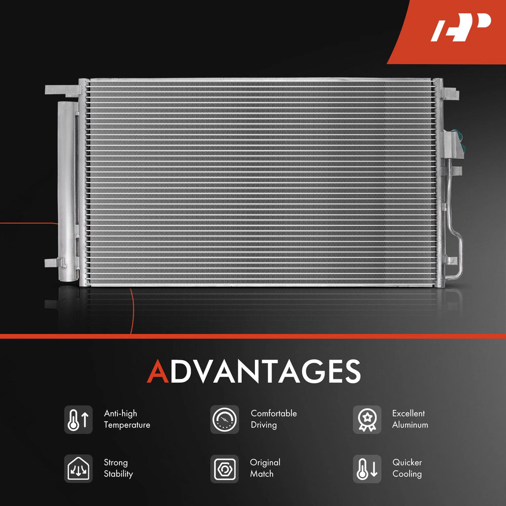 A/C Condenser with Bracket & Receiver Drier for Hyundai Tucson (2016–2018)