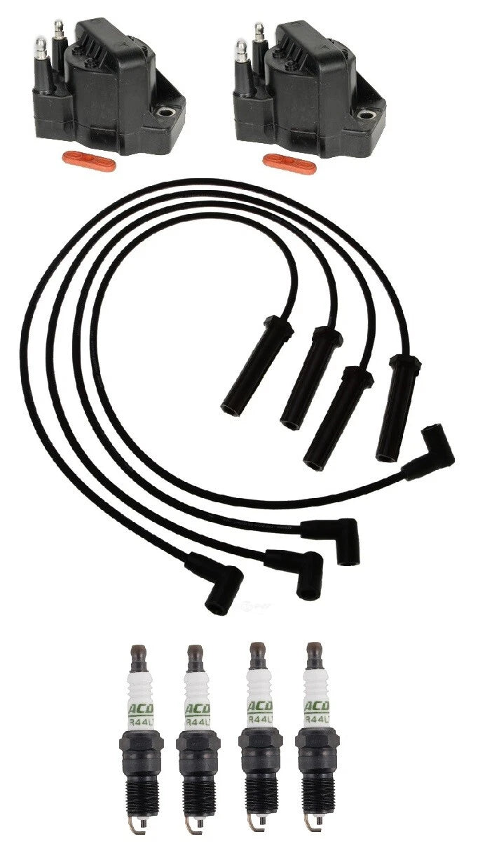 Set of 2 Ignition Coils & 4 Spark Plugs for GMC Chevy S10 (1994–2004)