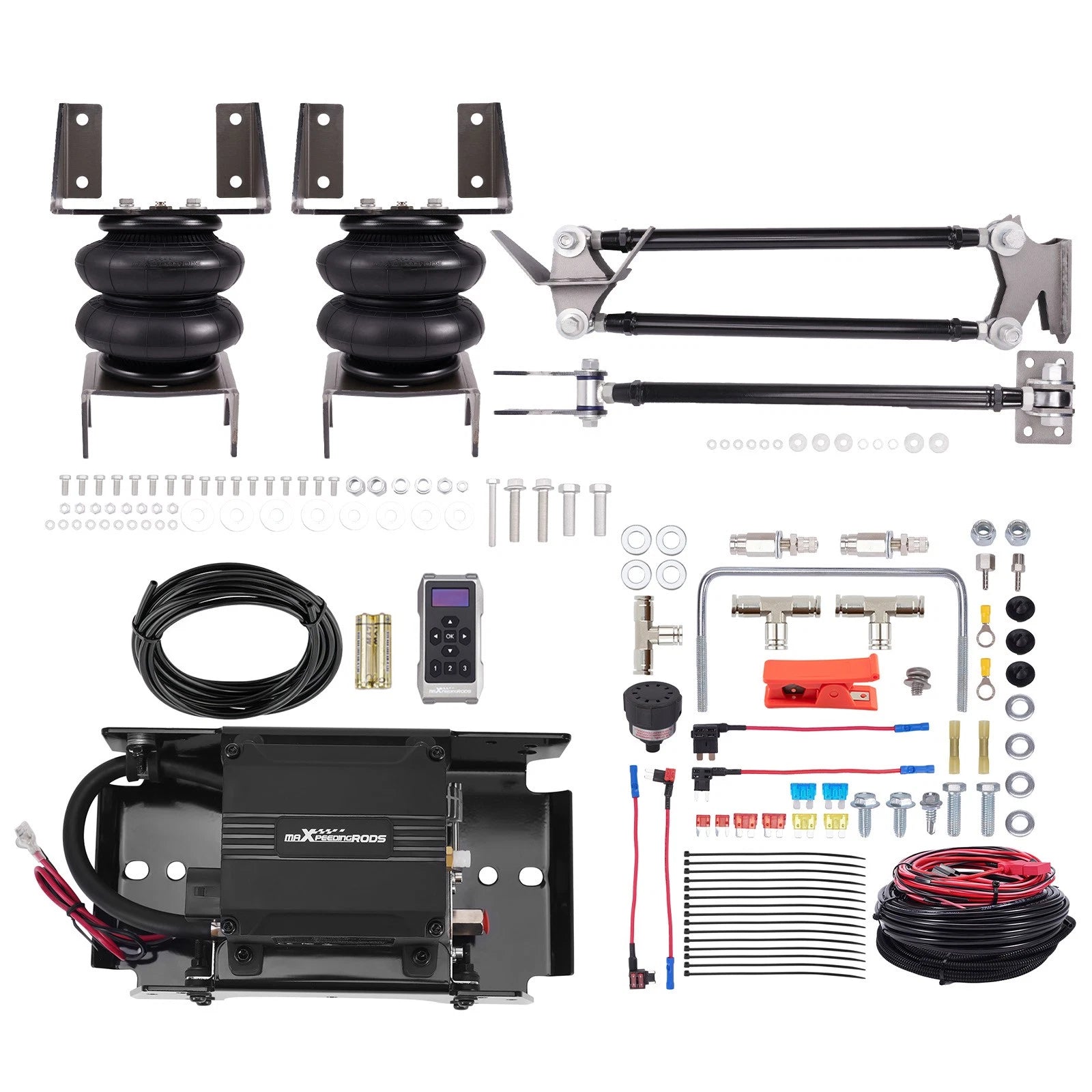 Air Springs + Wireless Air Controller Kit for Pickup Trucks (3" Axle Tube)