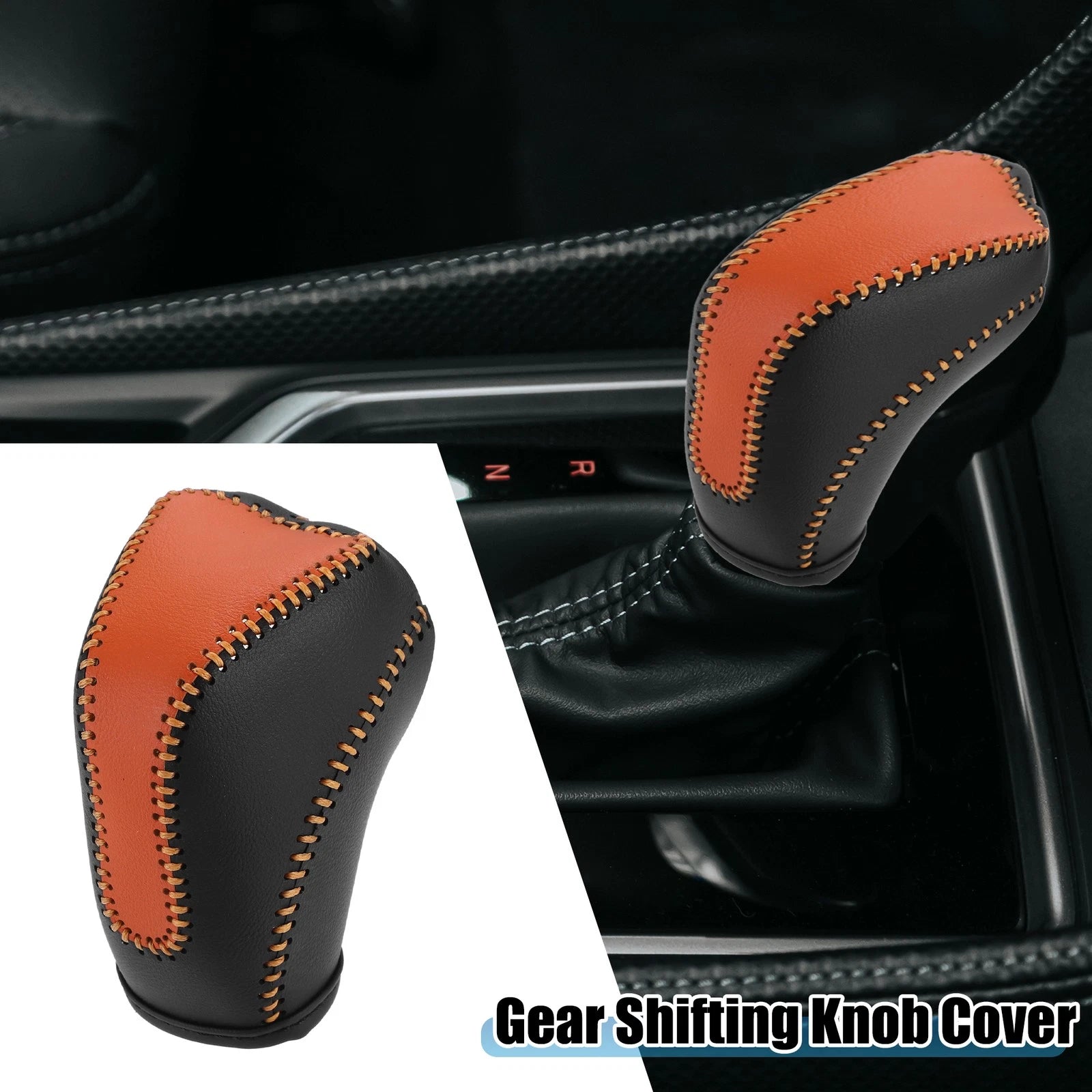 Gear Shifting Knob Cover Trim for Subaru Crosstrek (2018–2023) Black Orange