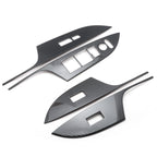 Carbon Fiber Texture Door Window Switch Panel Cover Trims for Honda Accord (2013-2017)