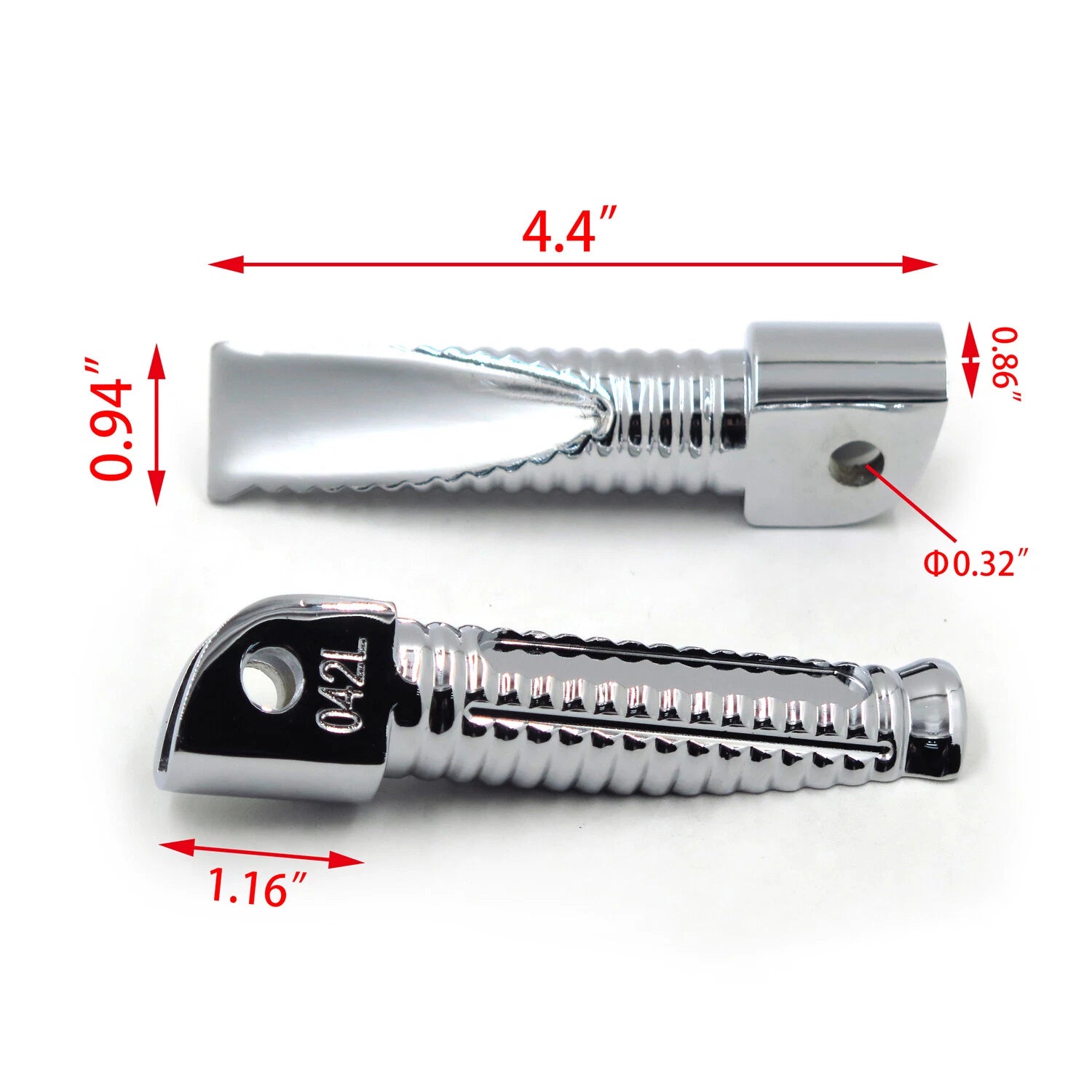 Chromed Racing Footpegs for Kawasaki ZX-10R (2011–2013)