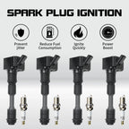 4X Ignition Coil & Spark Plug for Volvo S60 S80 V60 V90 XC40 XC60 XC70 (2010–2023) UF756