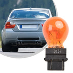 10 x 3000K 3157 Clear Amber Tail Signal Brake Light Bulbs for Vehicles