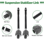 10X Front Suspension Kit Tie Rod Ends Sway Bar Link Ball Joint for Ford F-150 (2004–2023)