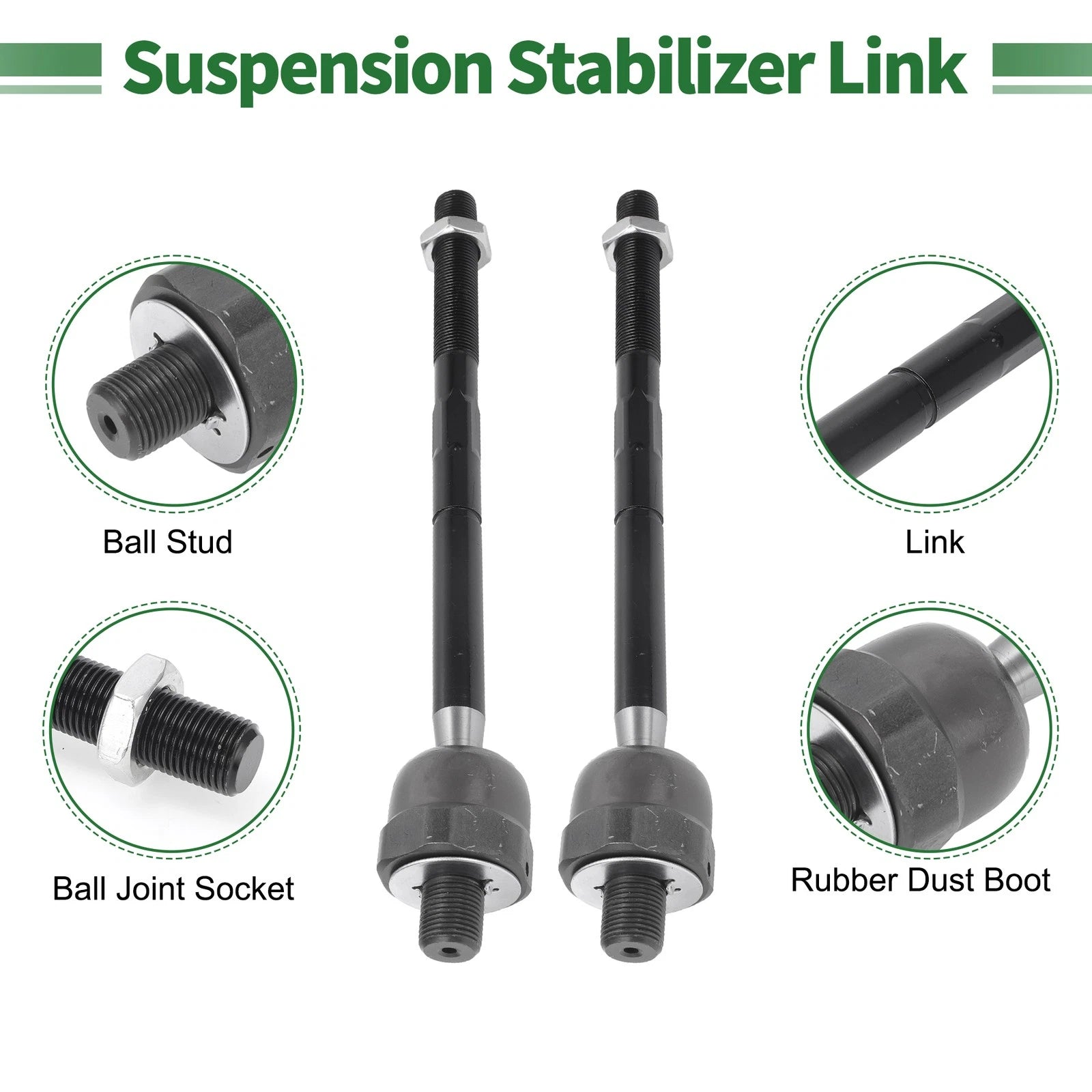 10X Front Suspension Kit Tie Rod Ends Sway Bar Link Ball Joint for Ford F-150 (2004–2023)