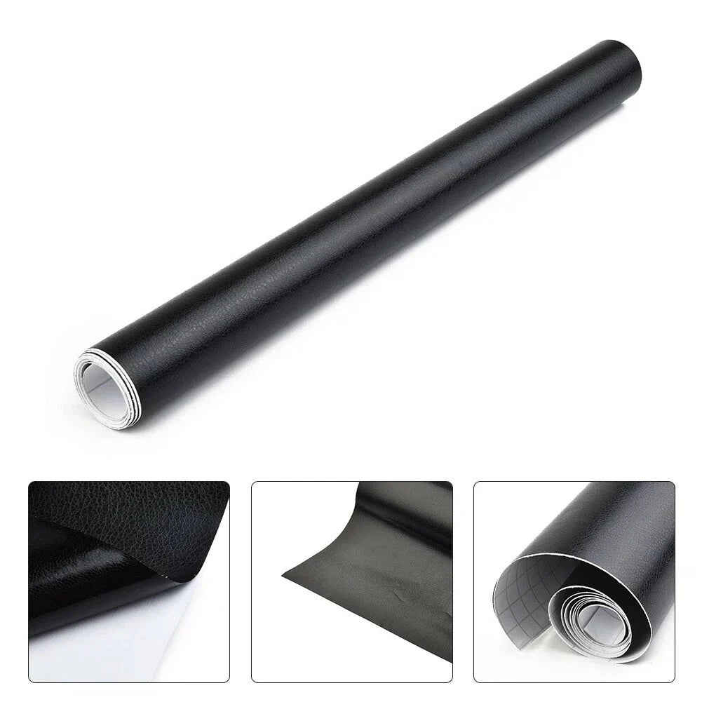 Vinyl Wrap Sticker for Black Car Grain Leather Skin Textured Portable (2019)