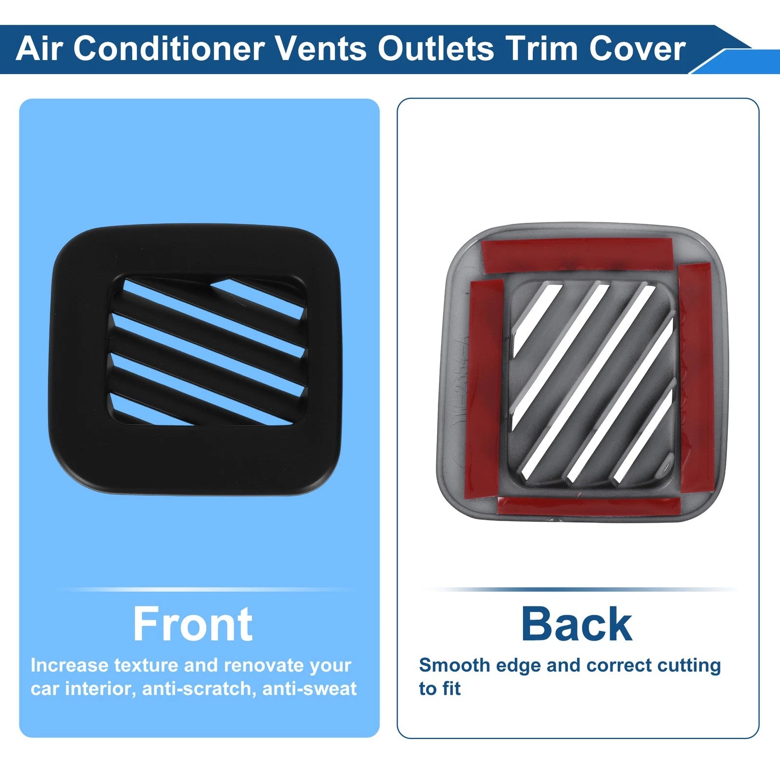 Air Condition Outlet Vent Trim Cover Frame for Ford Maverick (2022–2025) Matte Black