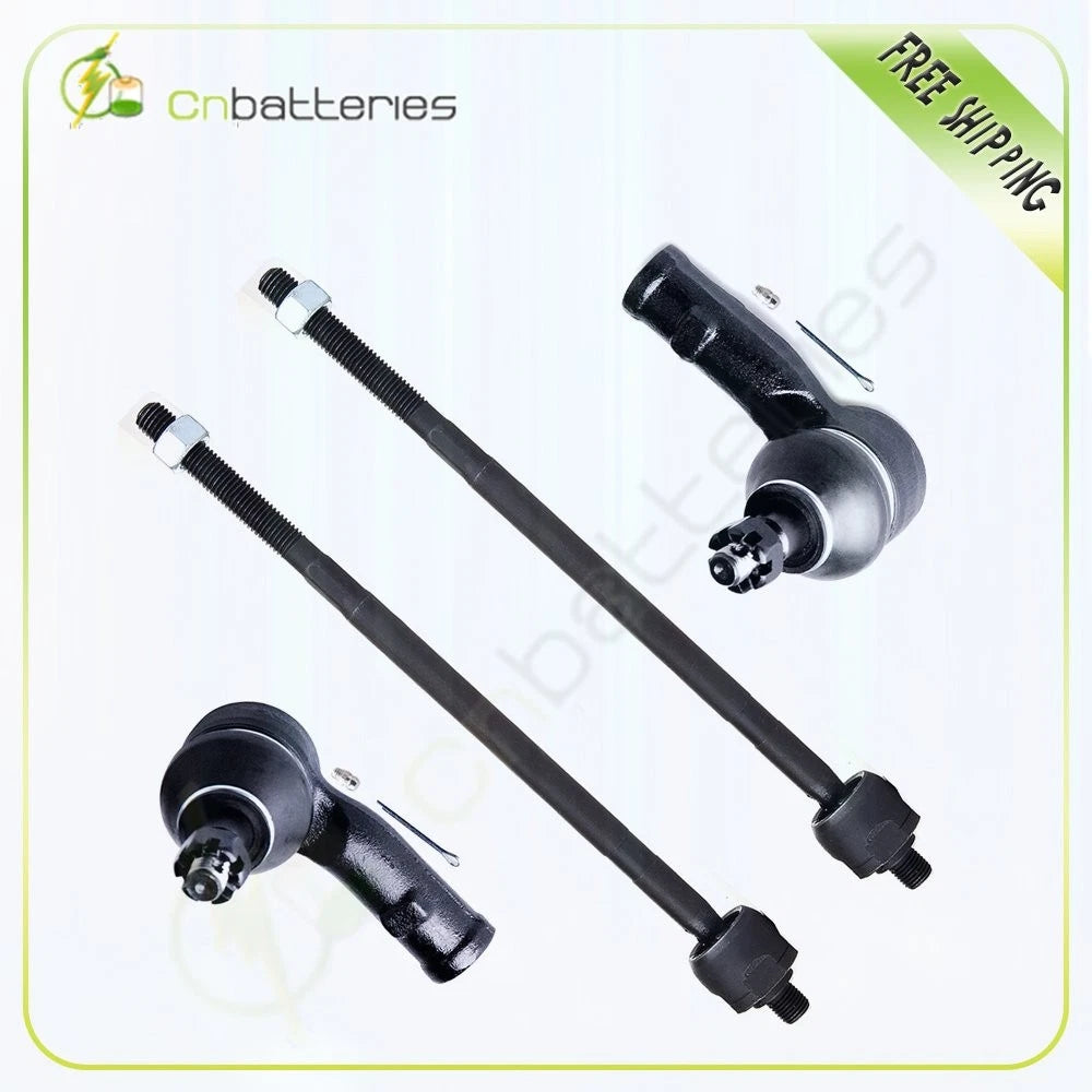 Set of 4 Front Inner & Outer Tie Rod Ends for 2006 Ford Focus