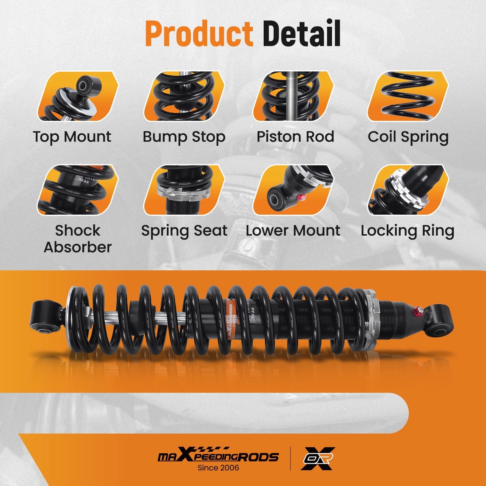 Coil-Over Shock for Yamaha Grizzly 550 700 4x4 (2007-2013)