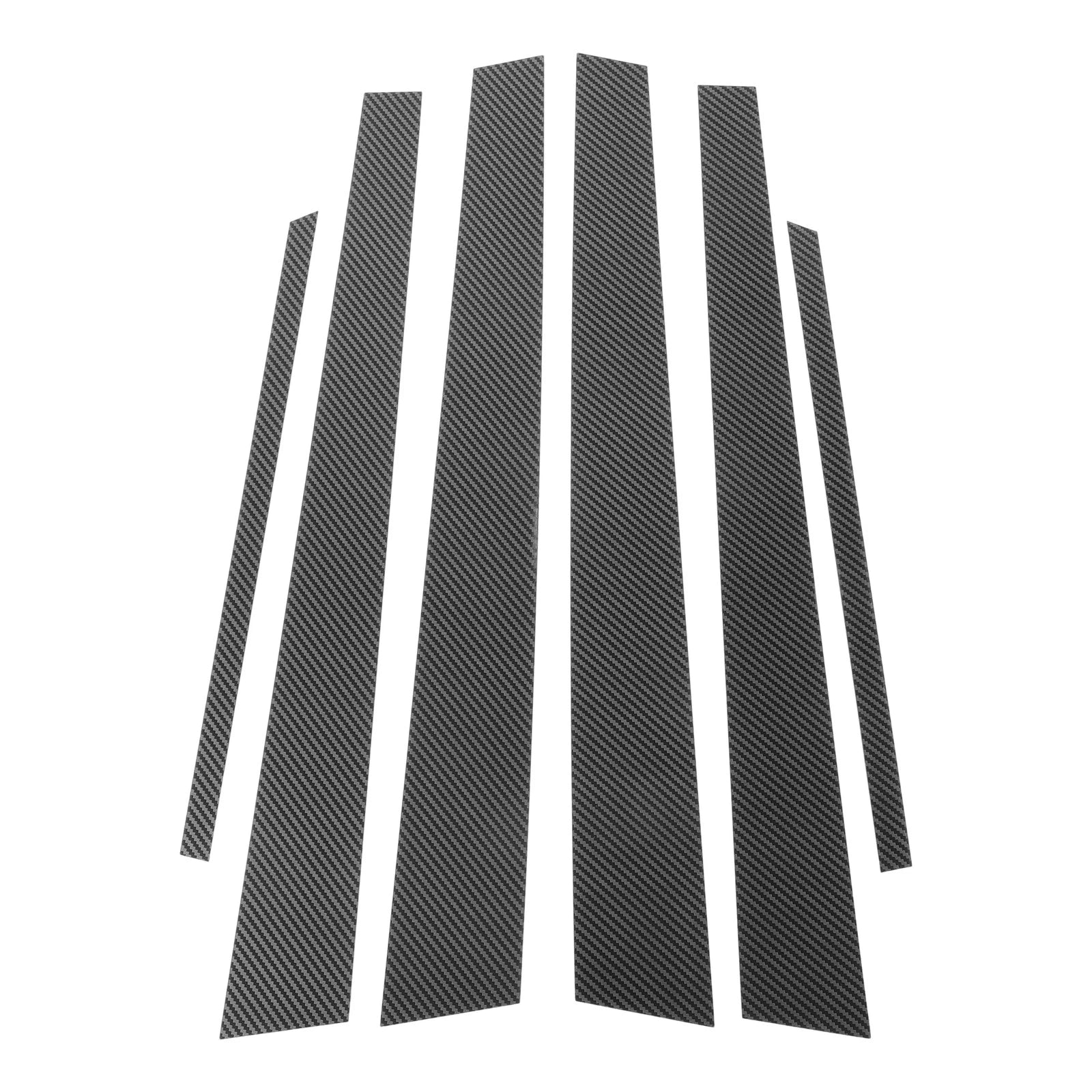 Door Pillar Window Trim for Mitsubishi Lancer (Carbon Fiber, Black)