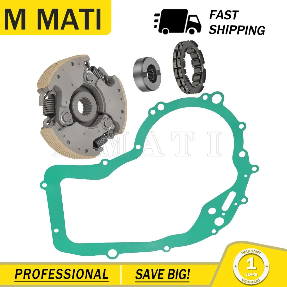 Wet Clutch Centrifugal Carrier with Bearing & Gasket for Arctic Cat 300 (2000–2023)