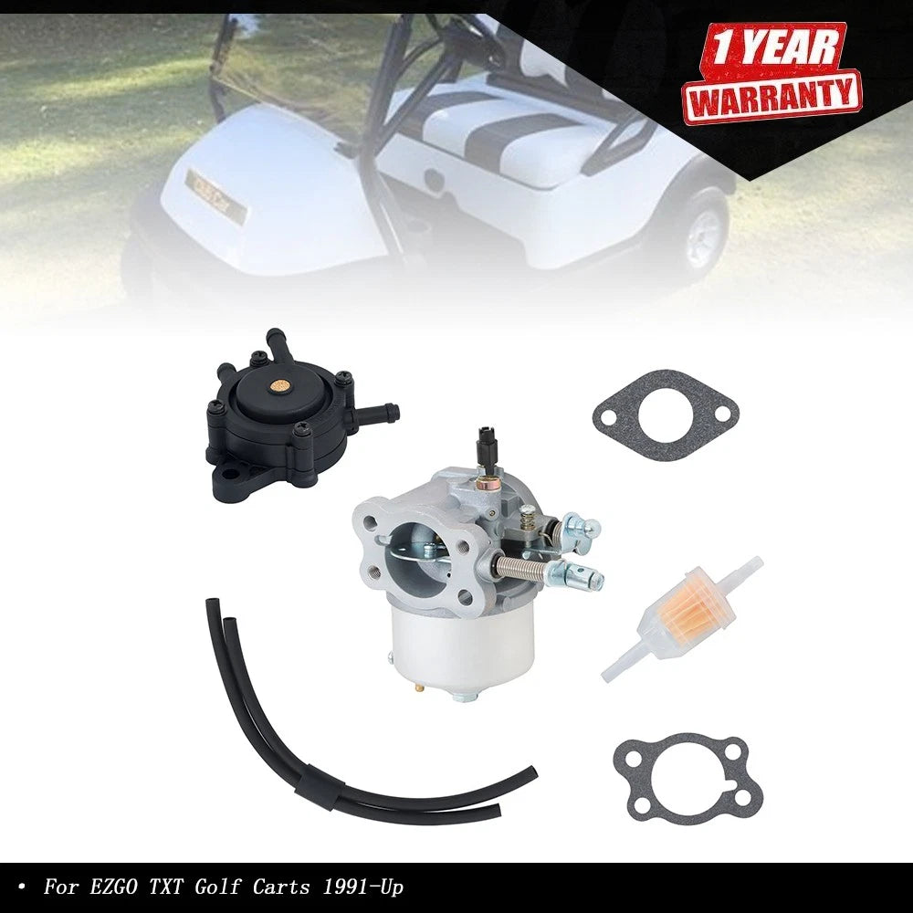 Carburetor with Fuel Pump & Filter for EZGO TXT Golf Carts (1991–Present)