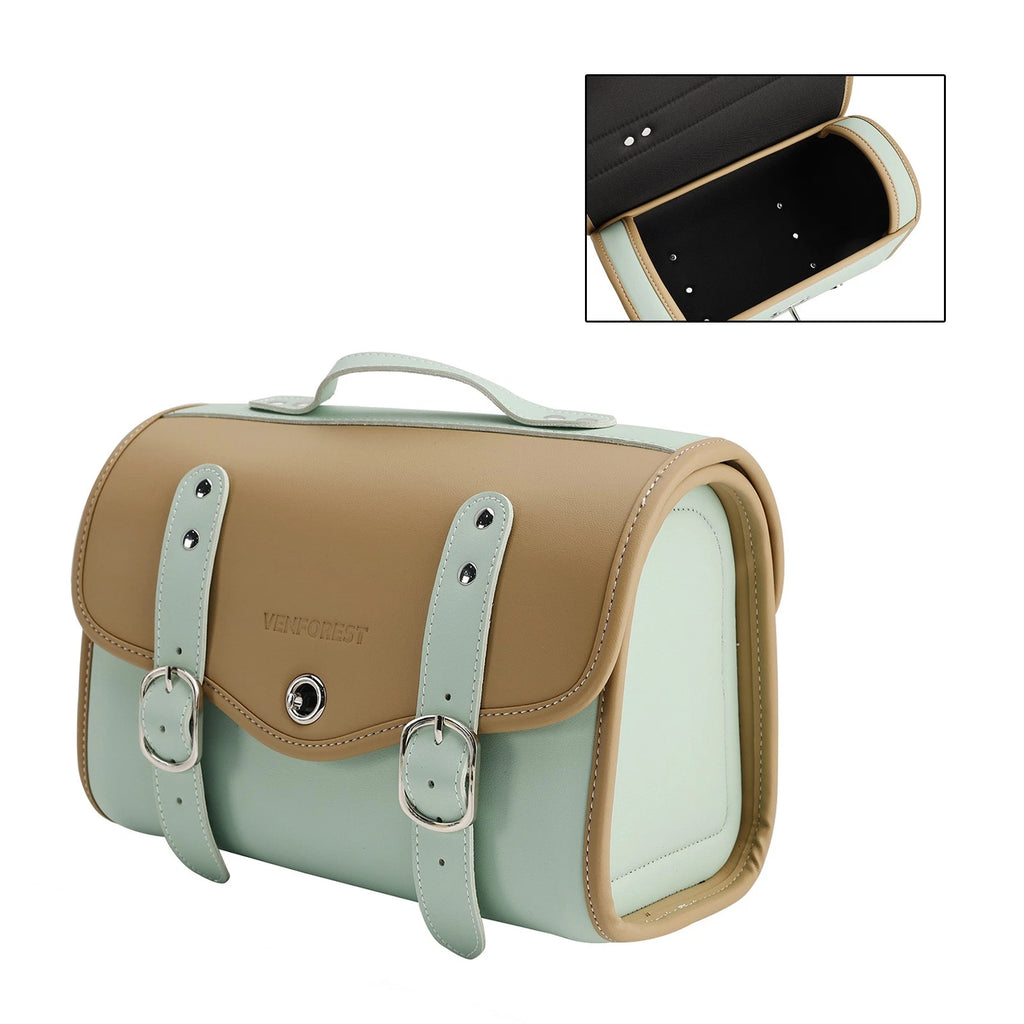 Side Saddlebag Tail Bag for Motorbike (Color Matching Green)