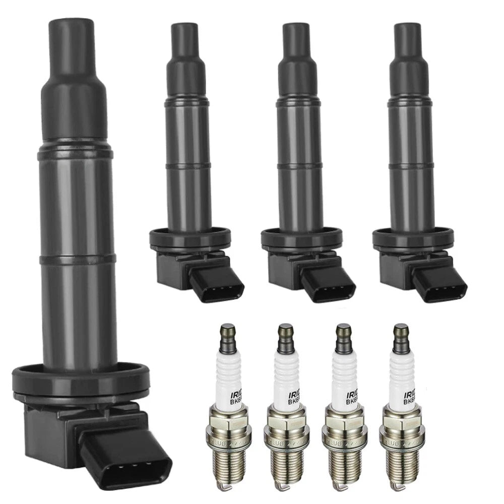 4X Ignition Coil + 4X Spark Plug Set for Toyota Camry RAV4 Corolla 2.4L (2002–2006)