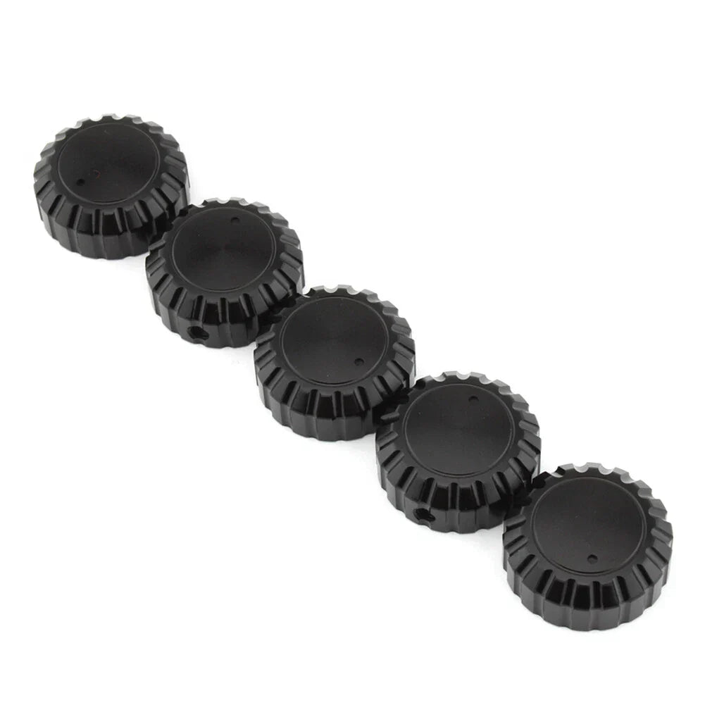 5Pcs Black Aluminum Radio Knobs for Honda GL1500 Goldwing (1988-2000)