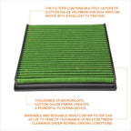 Reusable multilayer high flow air filter for Audi A6 Quattro/S6 (2005–2017)