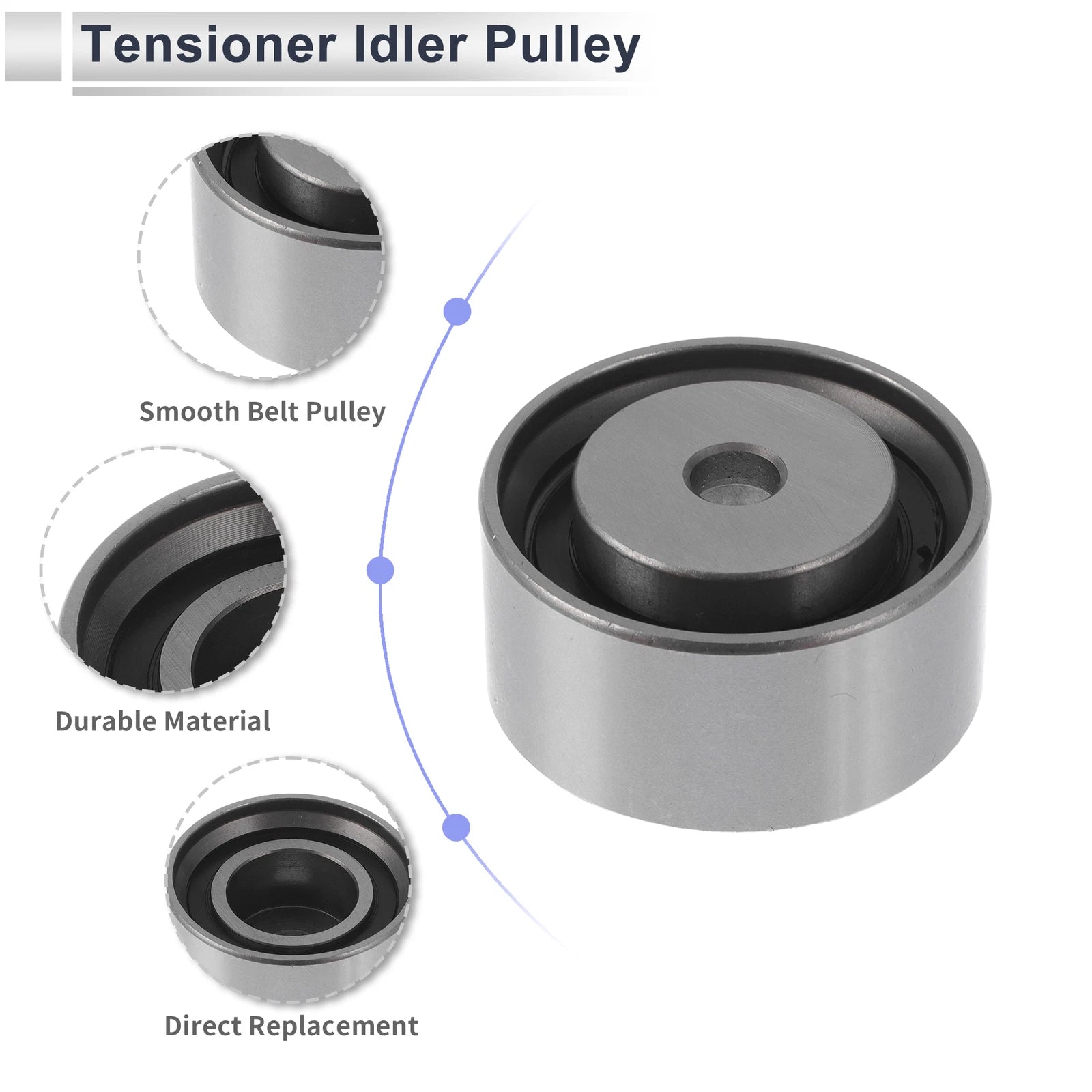 Drive Belt Idler Pulley for Hyundai Tucson (2005–2009) No. 2481023400