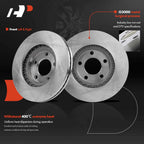 Front Disc Brake Rotors & Ceramic Pads for Ford Edge Lincoln MKX (2007–2009)