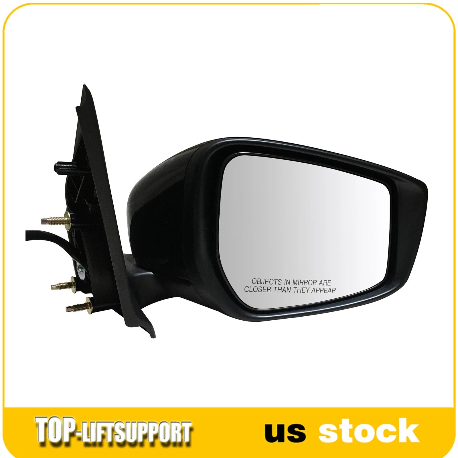 Power Door Mirror Right Side for Nissan Versa (2015–2019) Black Smooth