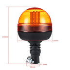 LED Rotating Flashing Amber Beacon for Tractor (Flexible DIN Pole Mount)