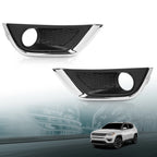 Set of 2 Front Bumper Fog Light Covers for Jeep Compass (2017–2020)