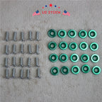 20 pcs Green Billet Aluminum Fender Washer for Universal Fit 